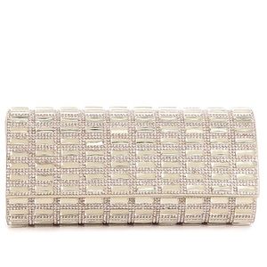 Lulu Townsend Gold Crystal Diamond Clutch Strapped
